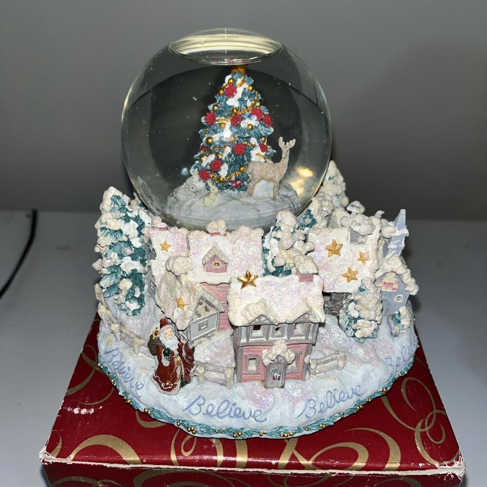 RARE SAN FRANCISCO MUSIC BOX COMPANY BELIEVE VILLAGE MARJORIE SARNAT SNOW GLOBE